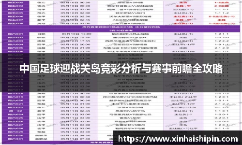 中国足球迎战关岛竞彩分析与赛事前瞻全攻略